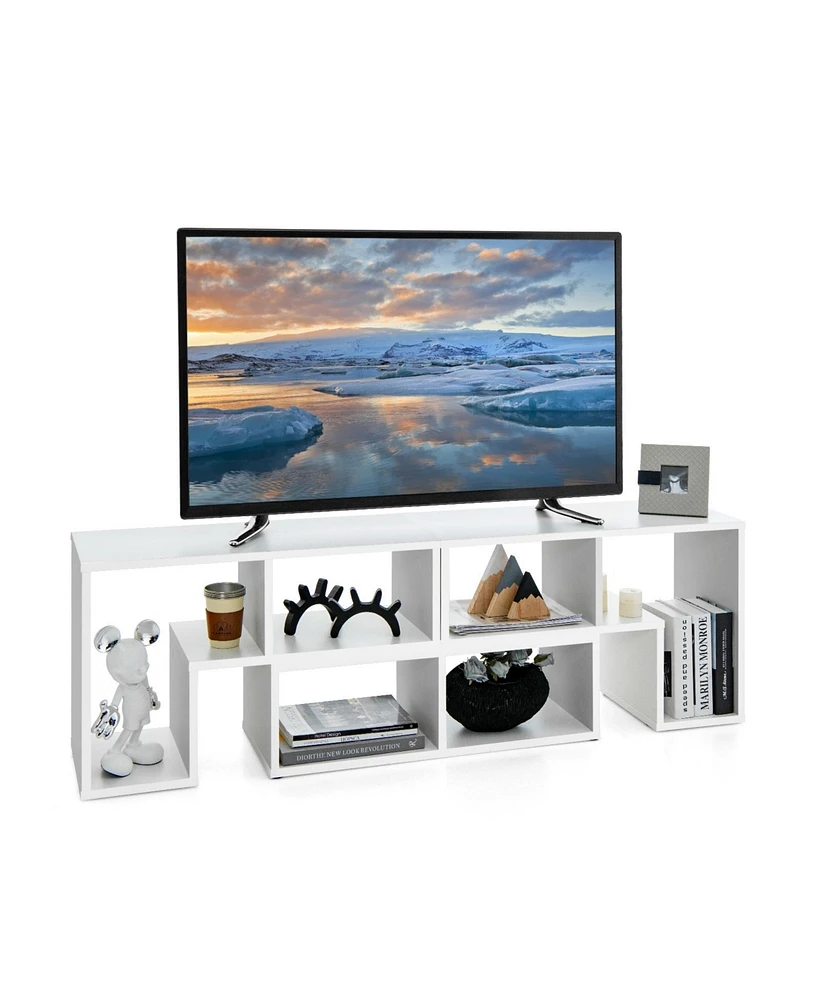 3 Pieces Adjustable Tv Stand for TVs up to 65 Inch with Shelves