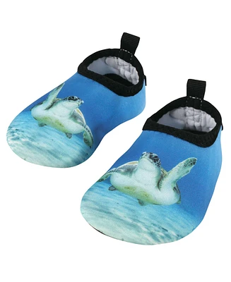 Hudson Baby Boys Water Shoes for Sports, Yoga, Beach and Outdoors, Sea Turtle, 18-24M/6-7