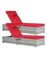 Outdoor Chaise Lounge Chair Set of 2