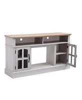 58" Fireplace Tv Stand with 23" Electric Fireplace for TVs up to 70 Inch