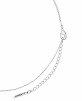 Unwritten Cubic Zirconia and Mother of Pearl Mom Open Heart Necklace