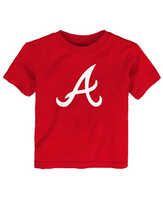 Outerstuff Toddler Red Atlanta Braves Primary Logo T-Shirt
