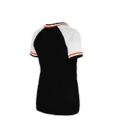 New Era Women's Black San Francisco Giants Gameday Raglan V-Neck T-Shirt