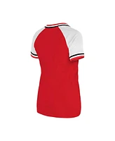 New Era Women's Red Cincinnati Reds Gameday Raglan V-Neck T-Shirt