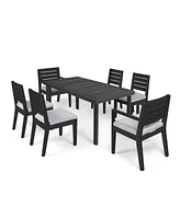Acacia 7-Piece Expandable Dining Set, Gray