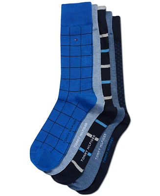 Tommy Hilfiger Men's 5-Pk. Patterned Crew Dress Socks