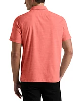 Perry Ellis Men's Cotton Dobby Short Sleeve Button-Front Shirt