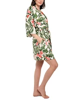 Linea Donatella Women's Toucan Printed Wrap Robe