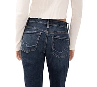 Silver Jeans Co. Women's Boyfriend Mid Rise Slim-Leg