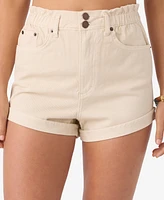 O'Neill Juniors' Tasia Tapioca High-Rise Jean Shorts