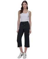Dkny Sport Women's Studded-Logo Cropped Pants