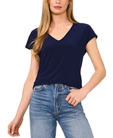 Sam & Jess Women's V-Neck Cap-Sleeve Top