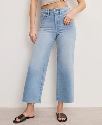 Good American Women's Waist Palazzo Crop Light Compression Jeans