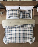 Eddie Bauer Port Gamble Cotton Reversible Piece Duvet Cover Set