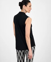 Jm Collection Women's V-Neck Sleeveless Knit Blouse, Exclusively at Macy's