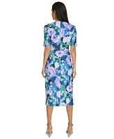 Calvin Klein Women's Watercolor-Print Sheath Dress