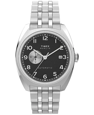 Timex Men's Mechanical Automatic Silver-Tone Stainless Steel Watch, 39mm