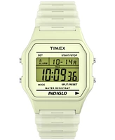 Timex Unisex Digital Yellow Resin Strap Watch, 34mm