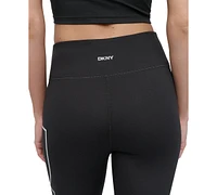 Dkny Sport Women's Exploded-Logo Stretch 7/8 Leggings
