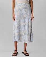 Calvin Klein Women's Printed Crepe Midi Slip Skirt