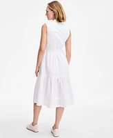On 34th Women's Sleeveless Tiered Midi Shirtdress, Exclusively at Macy's
