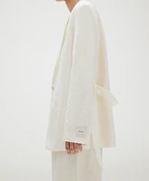 Calvin Klein Women's Notched Collar Belted Blazer