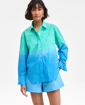 On 34th Women's Ombre Rhinestone Shirt, Exclusively at Macy's
