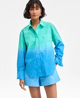 On 34th Women's Ombre Rhinestone Shirt, Exclusively at Macy's