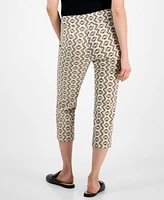 Jm Collection Women's Printed Pull-On Capri Pants, Exclusively at Macy's