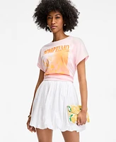 On 34th Women's Cotton Bubble-Hem Mini Skirt, Exclusively at Macy's