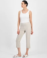 Jm Collection Women's Rhinestone Pull-On Capri Pants, Exclusively at Macy's