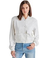 Steve Madden Women's Ardine Linen-Blend Bomber Jacket