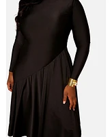 Rebdolls Women's Holly Assymetrical Skater Midi Dress