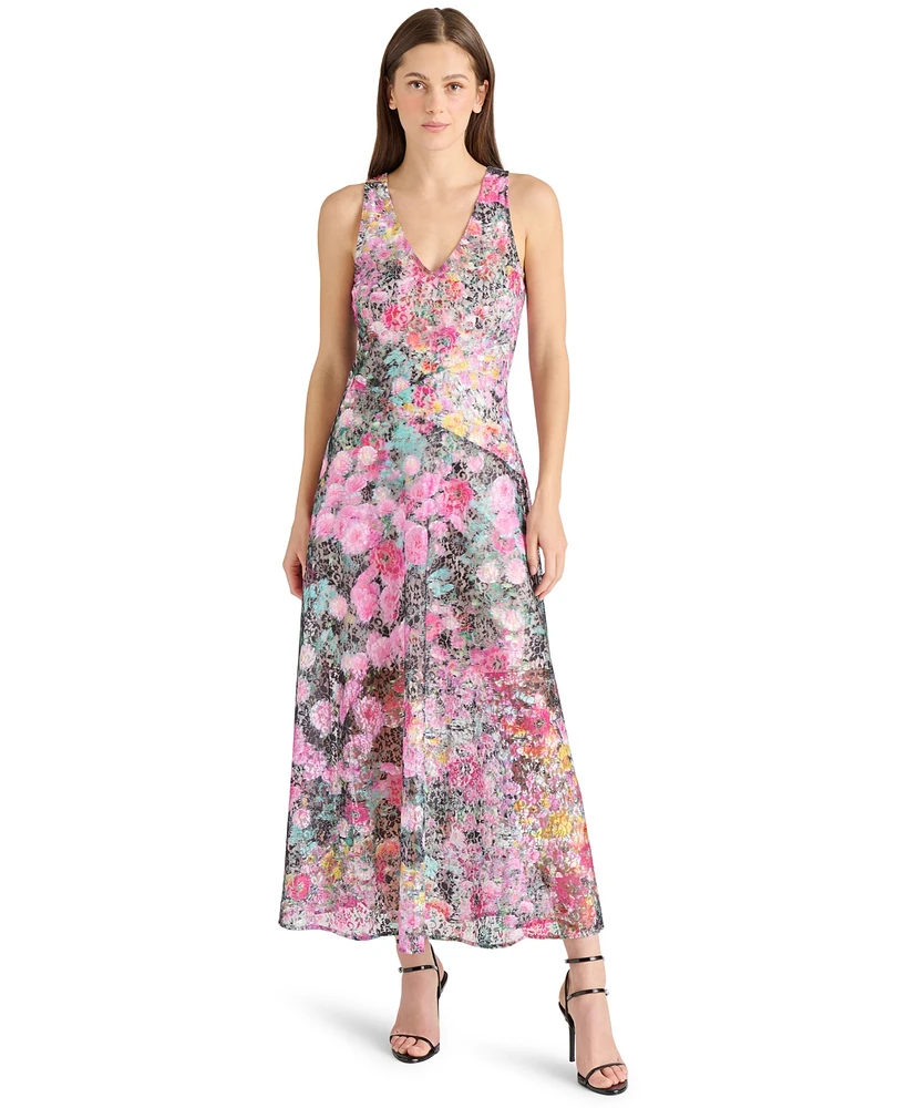 Steve Madden Women's Theo Printed Lace Sleeveless Dress