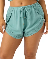 O'Neill Juniors' Lisbon Pull-On Embroidered Shorts