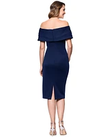 Betsy & Adam Women's Off-The-Shoulder Sheath Dress