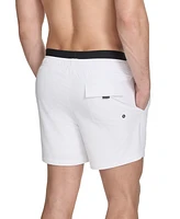 Calvin Klein Men's Logo Elastic Waist Modern Euro 5" Volley Swim Trunks