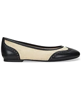 Lauren Ralph Women's Jayna Wingtip Ballet Flats