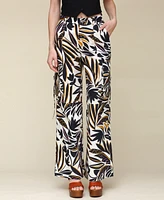 Avec Les Filles Women's Printed Linen-Blend Cargo Pants