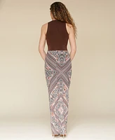 Avec Les Filles Women's Sarong Maxi Dress