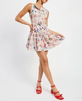 En Saison Women's Nayeli Printed Mini Dress