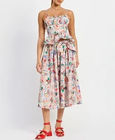 En Saison Women's Nayeli Printed Midi Skirt