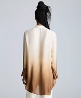 Kenneth Cole Women's Oversized Ombre Tunic Shirt
