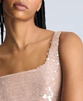 Kenneth Cole Women's Sequin-Bodice Open-Back Shift Dress