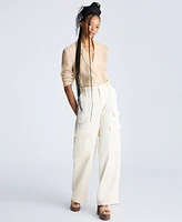 Kenneth Cole Women's High-Rise Cargo Pants