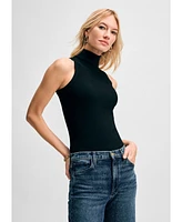 Isaac Mizrahi Women's Rib Turtleneck Shell Tank