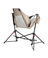 Hammock Camping Rocking Chair, Portable, Adjustable, with Pillow & Bag - Khaki