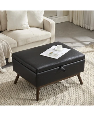 Mid-century modern storage bench/coffee table, Assembled, Living/entry/family room