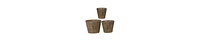 Set of 3 Round Wooden Planters – Various Sizes for Indoor & Outdoor Use