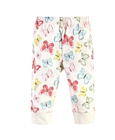 Touched by Nature Baby Girls Organic Cotton Pants 4pk, Butterflies
